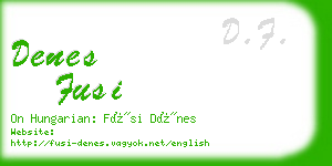 denes fusi business card